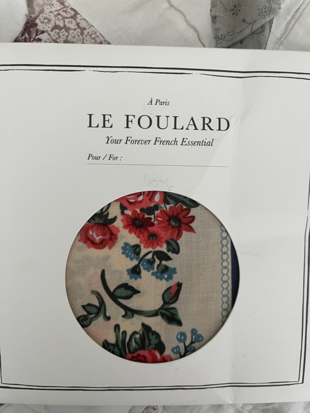 Sézane floral scarf Margaret blue